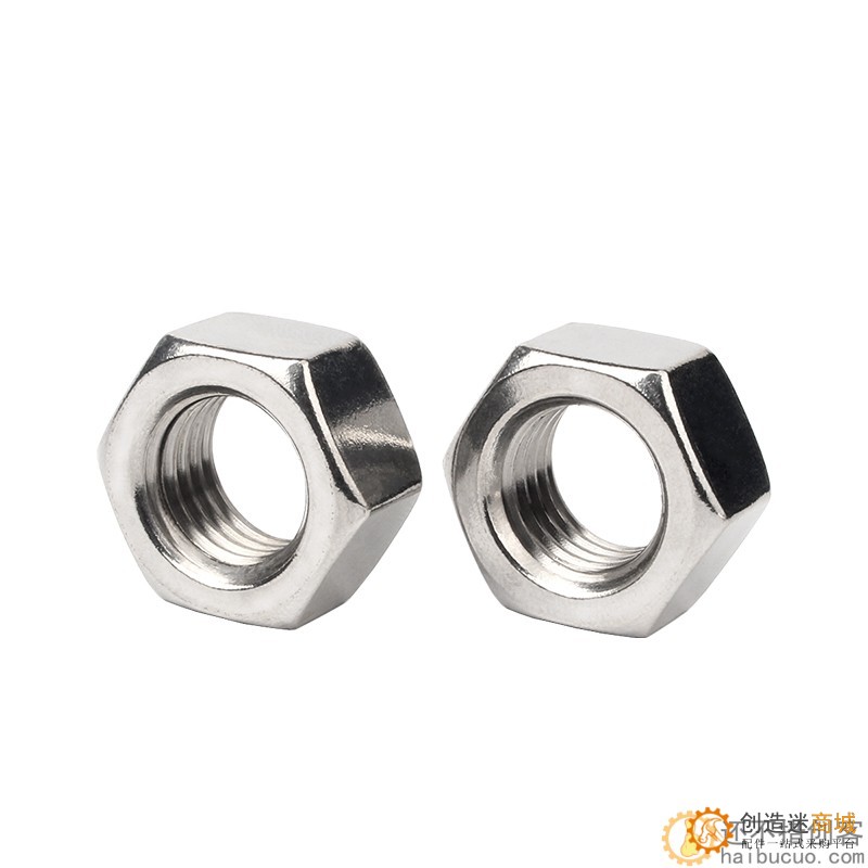 304不锈钢螺母六角螺帽螺丝帽M6 LS161