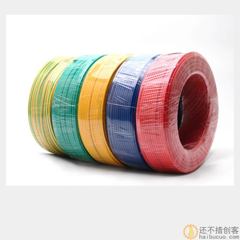红蓝纯铜电线软线BVR1.0平方装缆芯散剪源阻燃户外DIY材料