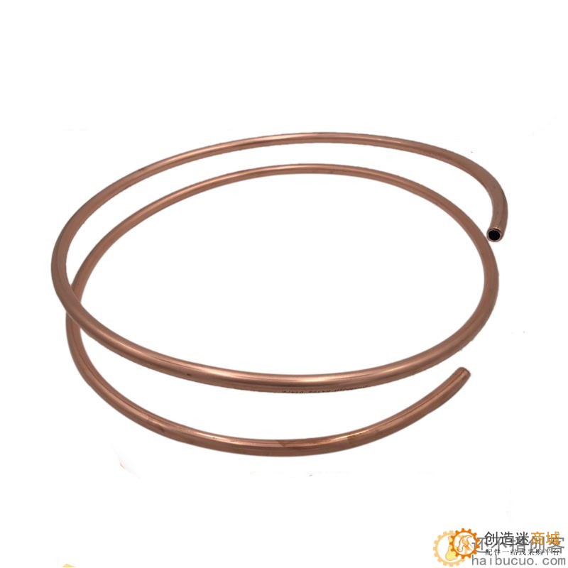 T2紫铜管4*0.5mm 空调铜管毛细铜管软态铜盘管1米SN1002