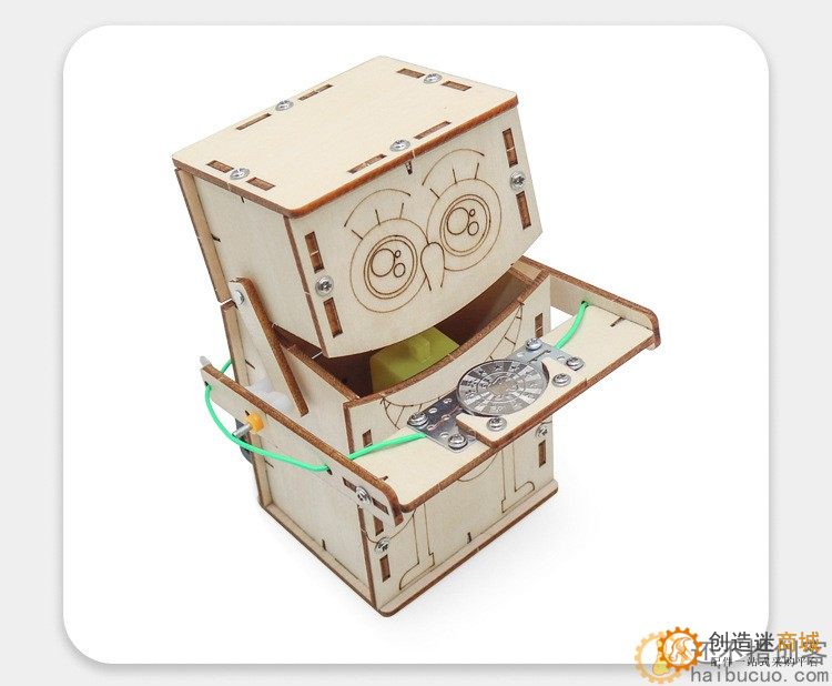 吃硬币机器人手工diy益智拼装科技小制作创意小发明机械科学玩具SNP88