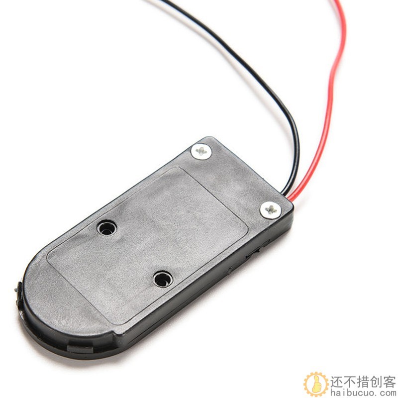 纽扣电池 CR2032 LIR203 2两节 6V带线带盖 带开关 电池盒 扁平SN228 两节6v纽扣电池座 000302