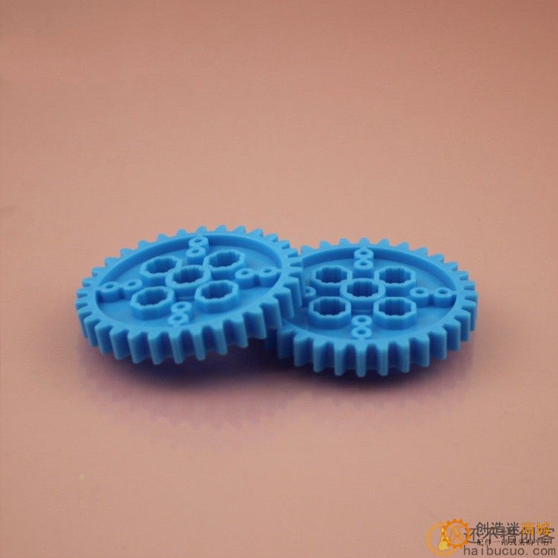 八角齿片 软齿片 积木软齿片 八角孔厚齿片蓝色B264