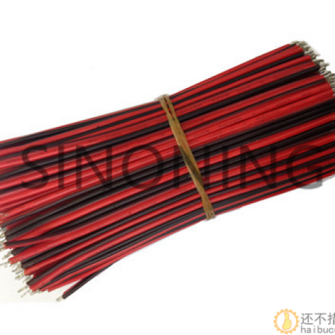 线仔 100MM 长 红黑 电子线 连接线 双头镀锡 22#17股1.5元10条