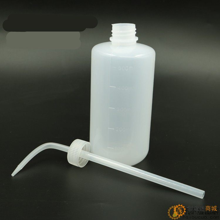 工业弯嘴瓶弯头塑料洗瓶酒精瓶滴油壶250ML实验溶剂瓶SN216