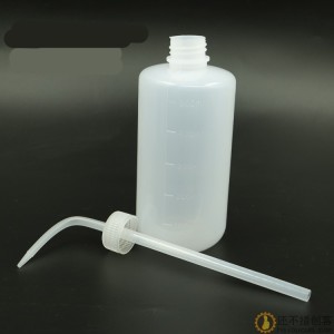 工业弯嘴瓶弯头塑料洗瓶酒精瓶滴油壶250ML实验溶剂瓶SN216
