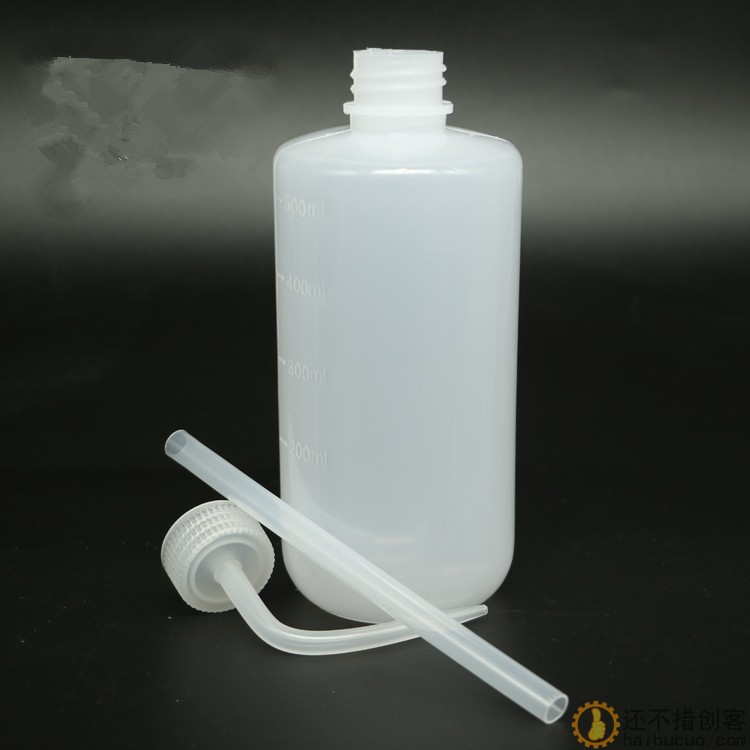 工业弯嘴瓶弯头塑料洗瓶酒精瓶滴油壶250ML实验溶剂瓶SN216