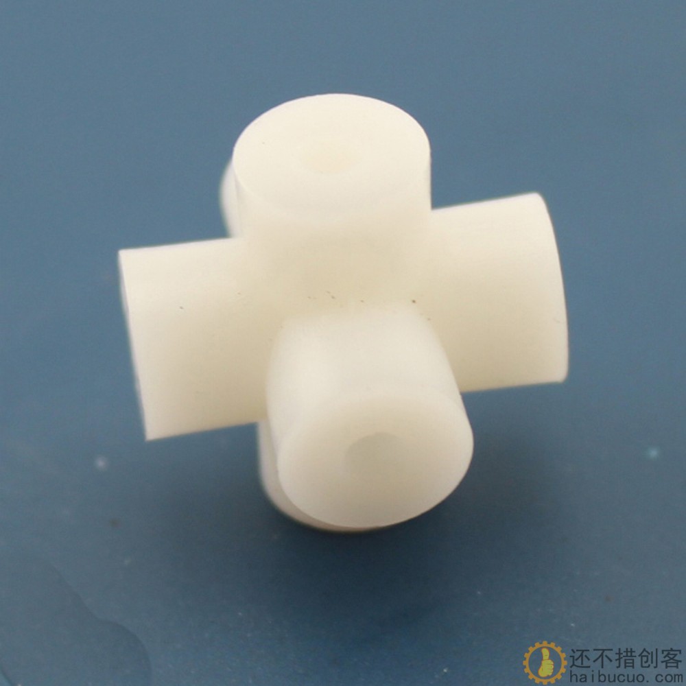 2.7mm六面孔配件(白色) 魔方六通 diy制作 塑料联轴器 diy小制作