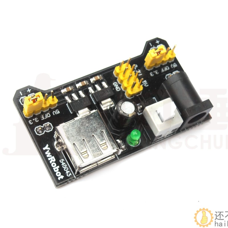 面包板电源模块 兼容5V、3.3V USB DC SNA43