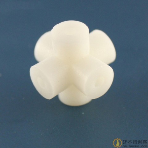 2.7mm六面孔配件(白色) 魔方六通 diy制作 塑料联轴器 diy小制作
