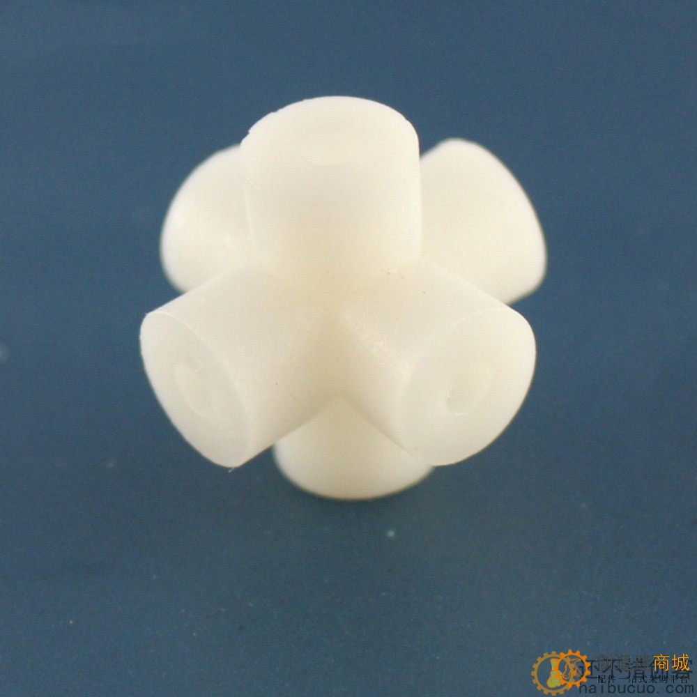 2.7mm六面孔配件(白色) 魔方六通 diy制作 塑料联轴器 diy小制作