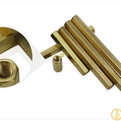 M3六角铜柱双通单头铜柱间隔柱多规格空心铜柱6/8/10/12/17/30/35