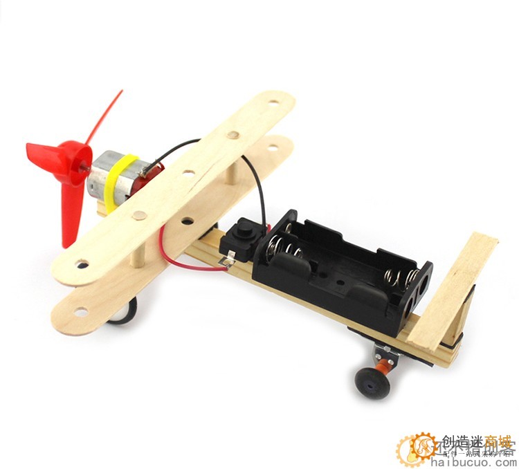 风动力小飞机 滑行飞机学生手工创客制作 DIY小发明空气科学实验SNP50
