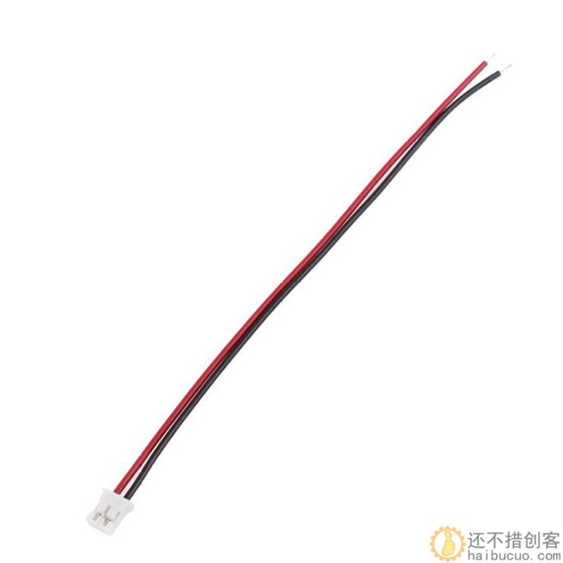 JST 1.25mm 2P 150MM 单头端子线 单头连接线 红黑线X3