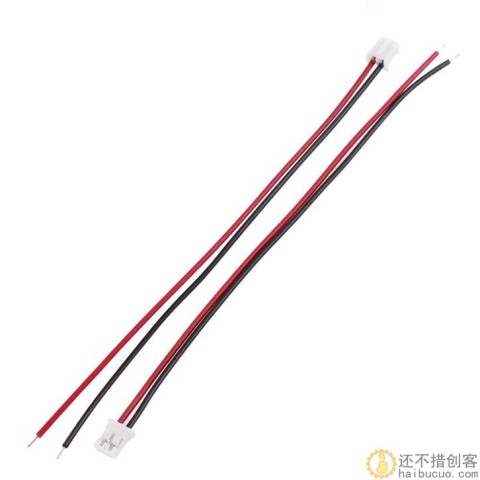 JST 1.25mm 2P 150MM 单头端子线 单头连接线 红黑线X3