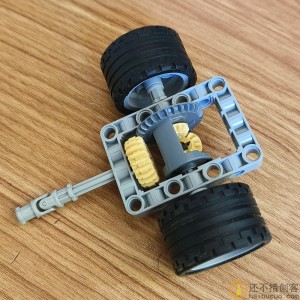 兼容乐高遥控车拼装积木齿轮组动力改装差速后驱转向moc牙箱零件B270