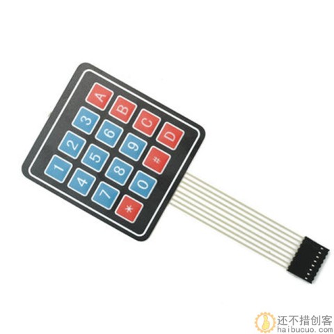 超大按键 4*4矩阵键盘 单片机外扩键盘 薄膜键盘SND15