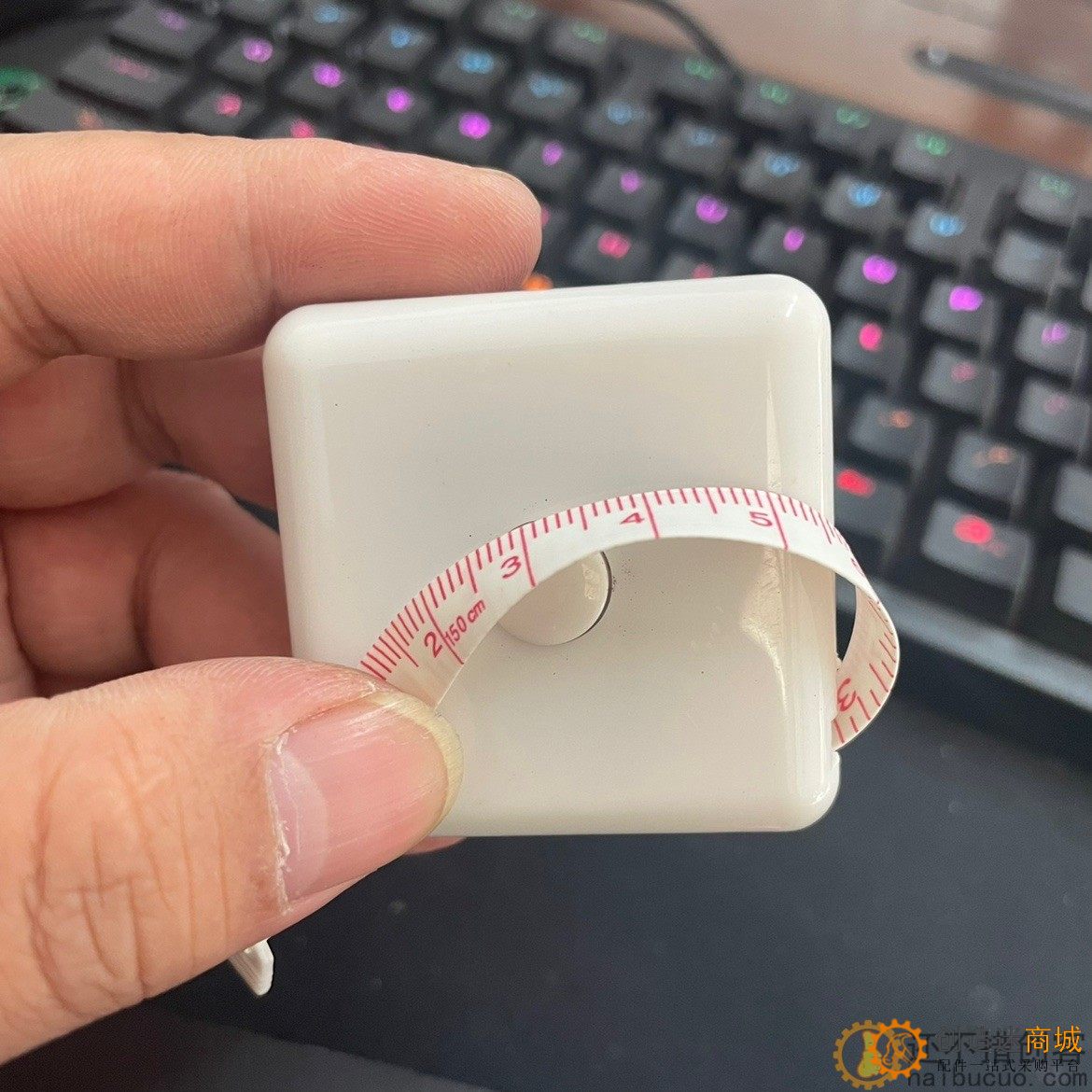 迷你卷尺 白色 带自动回弹 diy研究价SN1042