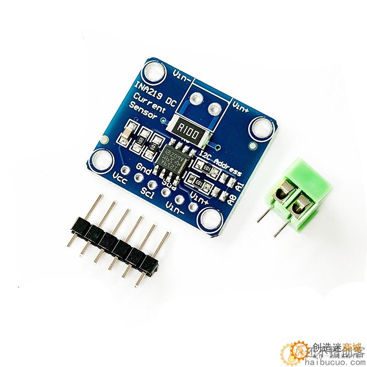 MCU-219 INA219 I2C 接口零漂移 双向电流／电源监控传感器模块