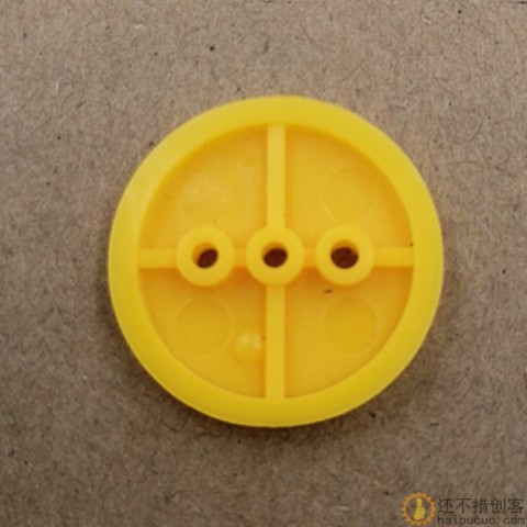 24mm十字皮带轮(3孔)微型小带轮偏心轮 皮带轮 塑料塑胶传动