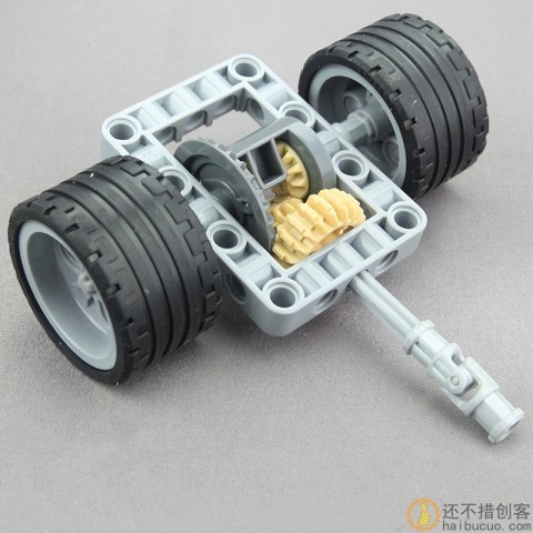 兼容乐高遥控车拼装积木齿轮组动力改装差速后驱转向moc牙箱零件B270
