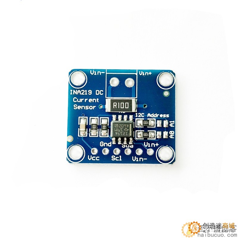 MCU-219 INA219 I2C 接口零漂移 双向电流／电源监控传感器模块