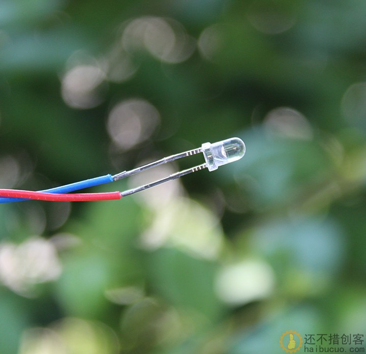 3mm白发蓝发光二极管LED 带线长15cm SND183