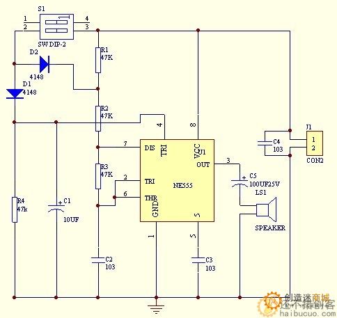 NE555叮咚门铃套件 数字门铃制作DIY音乐散件SND182