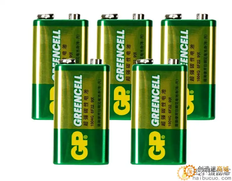 GP超霸电池 1604G碳性电池6F22 9v电池9伏 万能表电池