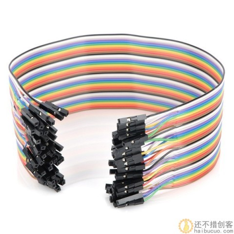 40P杜邦线 母对母 1P胶壳 50CM 40根1排 杜邦线 杜邦连接线