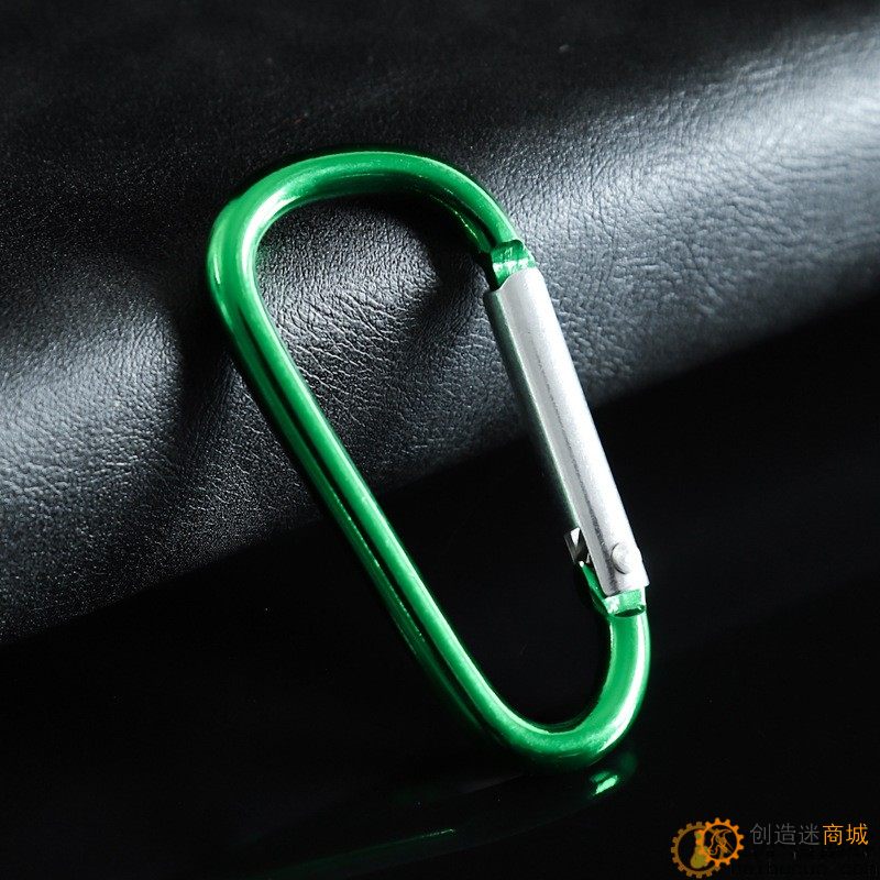 5号登山扣铝合金D型挂扣户外攀岩安全保险扣弹簧钩箱包背包挂钩