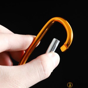 5号登山扣铝合金D型挂扣户外攀岩安全保险扣弹簧钩箱包背包挂钩