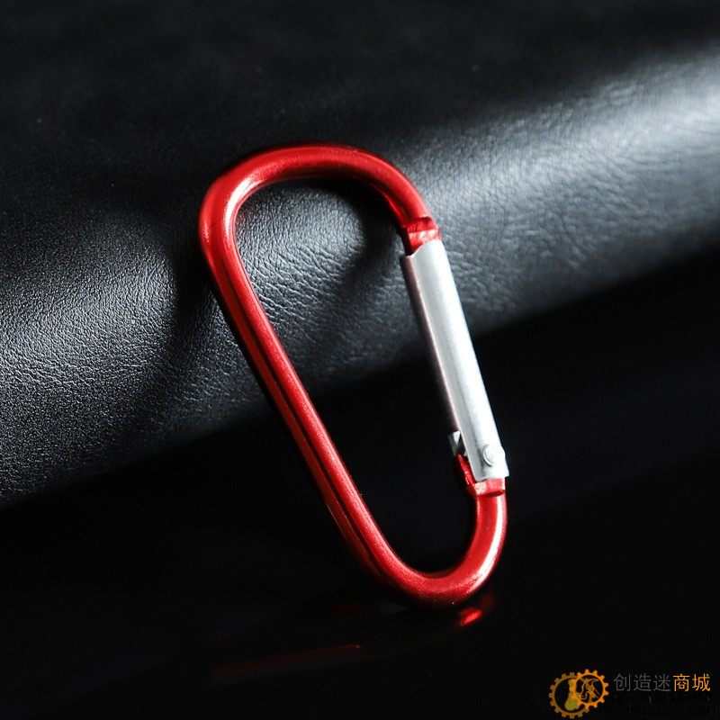 5号登山扣铝合金D型挂扣户外攀岩安全保险扣弹簧钩箱包背包挂钩