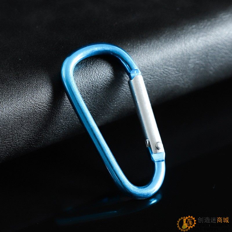 5号登山扣铝合金D型挂扣户外攀岩安全保险扣弹簧钩箱包背包挂钩