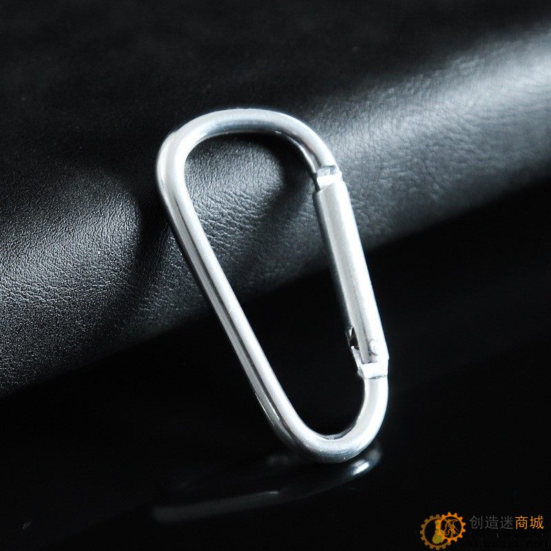 5号登山扣铝合金D型挂扣户外攀岩安全保险扣弹簧钩箱包背包挂钩