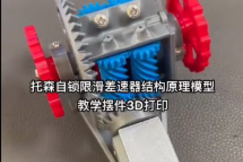托森自锁限滑差速器结构原理模型教学摆件3D打印￼