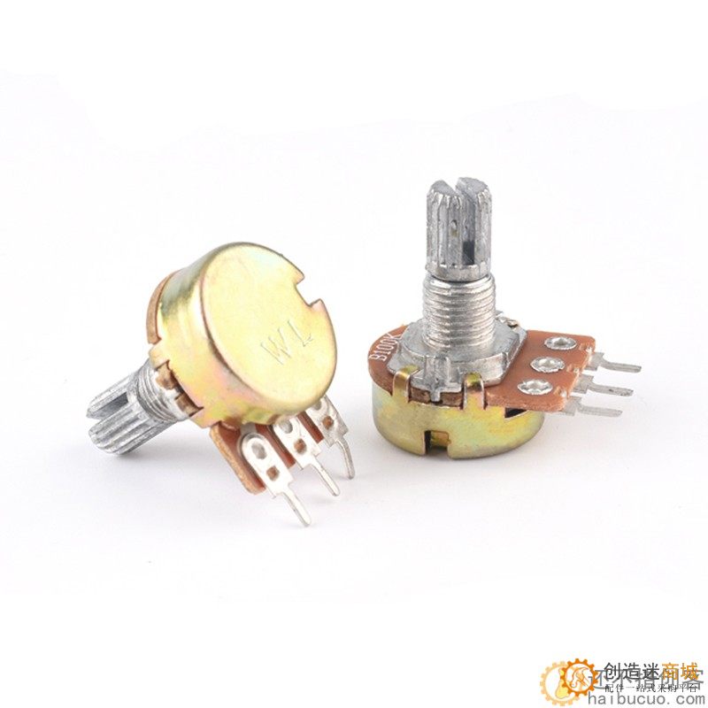 WH148单联3脚B100K电位器柄长15mm SND197 100K