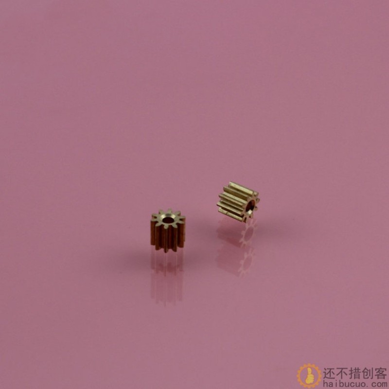 0.5模10齿2mm孔 铜齿轮 电机主轴金属齿轮 玩具DIY配件变速箱齿轮C11