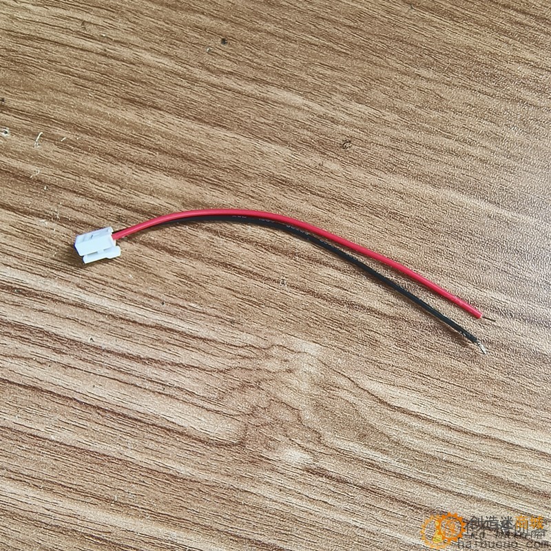 HY2.0mm 端子线 间距2.0mm 26awg彩色电子线2P单头 100mm长连接线