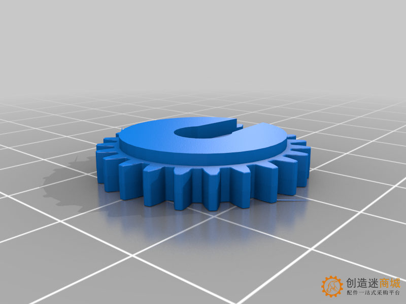 Ingranaggio lego 24 denti per servo sg90 乐高sg90舵机摇柄转大齿轮 3D 图纸