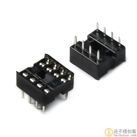 8P方孔 直插IC插座 DIP-8脚芯片底座电子集成电路连接器PCB线路板SND193