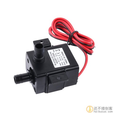 DC12V 直流无刷水泵电机 3M 240L/H 超静音太阳能潜水泳池防水