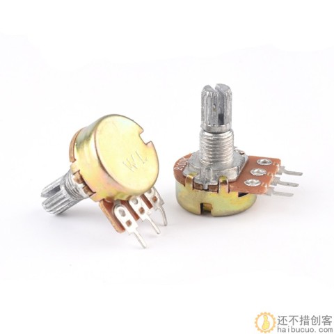 WH148单联3脚B100K电位器柄长15mm SND197 100K