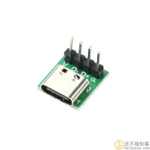 TYPE-C口母座转直插DIP-4P转接板测试板TYPEC手机电源数据线模块SND195