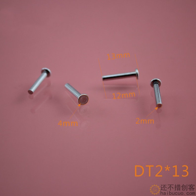 DT2*13 打头轴 销钉 玩具车轴 玩具配件 光轴 科技模型零件B282