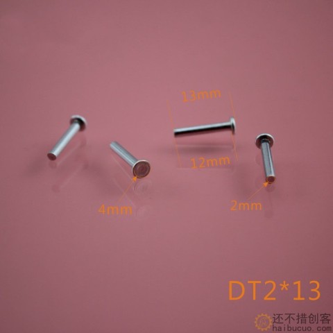 DT2*13 打头轴 销钉 玩具车轴 玩具配件 光轴 科技模型零件B282