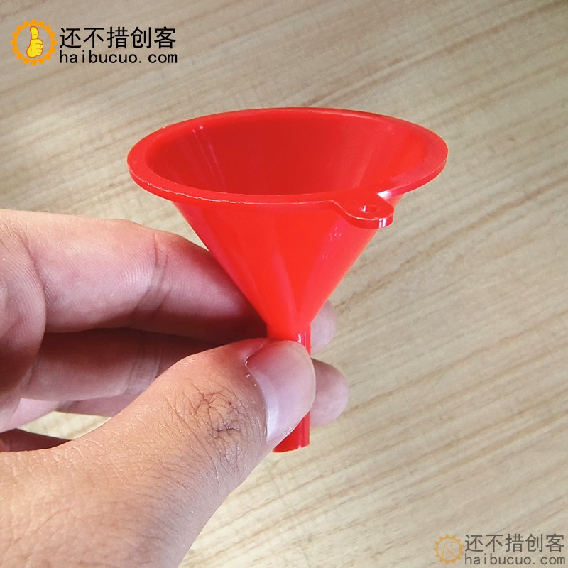 红色塑料小漏斗油斗漏斗油漏厨房漏斗工业漏斗SN1127