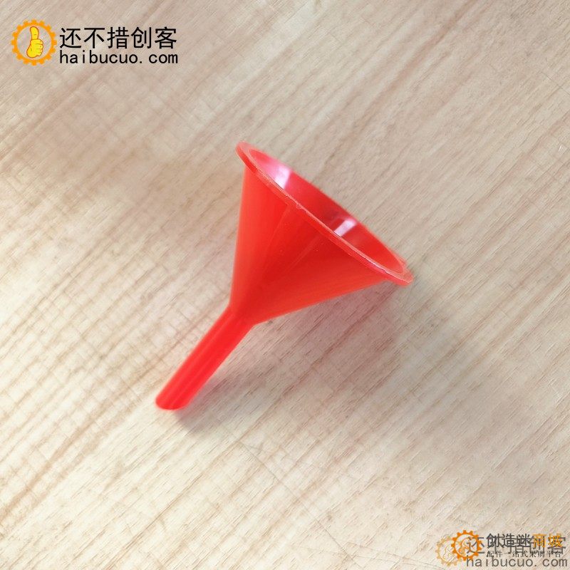 红色塑料小漏斗油斗漏斗油漏厨房漏斗工业漏斗SN1127