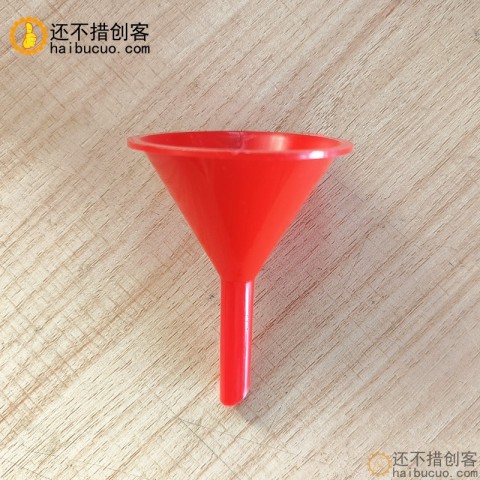 红色塑料小漏斗油斗漏斗油漏厨房漏斗工业漏斗SN1127
