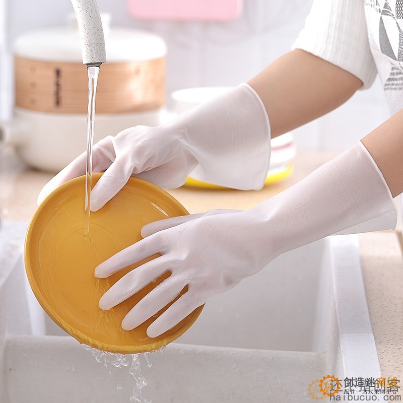 家务洗碗手套橡胶透白洗衣防水胶皮家用清洁橡胶防滑耐用厨房