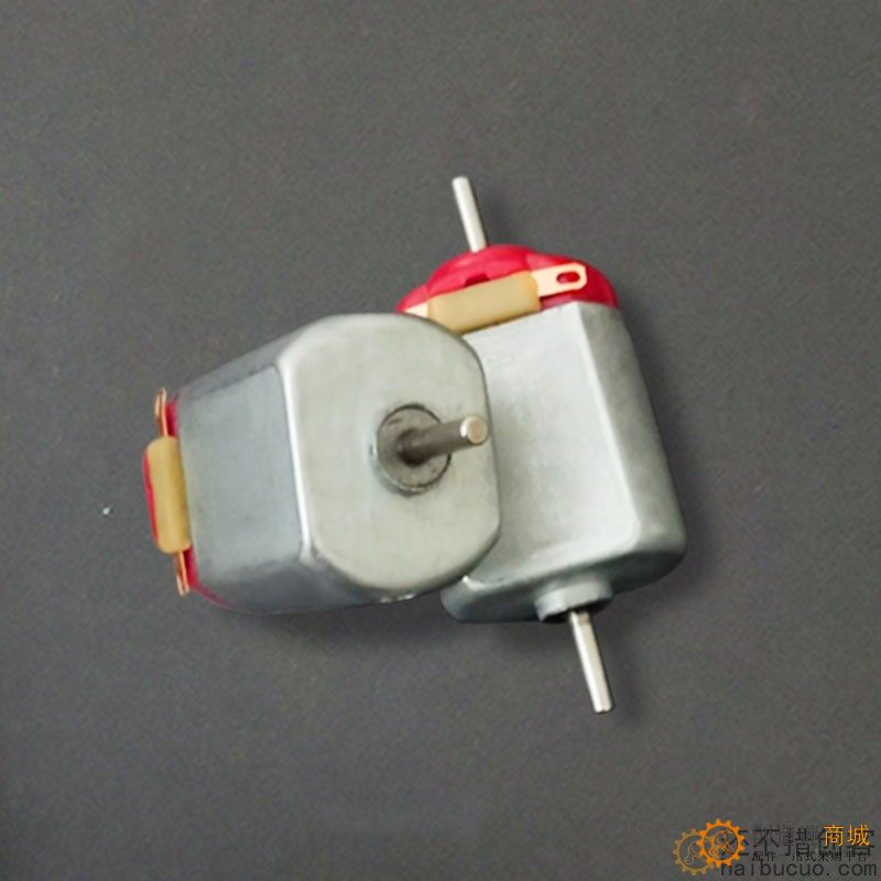 F130 双头轴 长45mm 微型直流电机 小风扇马达 电压 3v 4.5v 6v